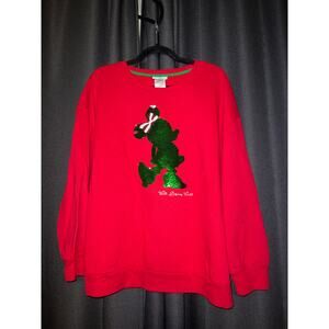 Ugly Christmas Sweater Xmas Sweatshirt Crewneck Size 1X Disney Minnie